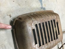 Speaker grill has surface rust but no holes, dents etc. Speaker cone torn