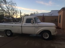 New Years Day snowfall in Tucson Arizona on my 1965 F100. Truck is normally garaged but was sitting outside this time.