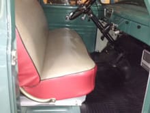 Interior of my 54 with the stock seat fabric.