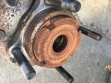 Back of hub bearing.