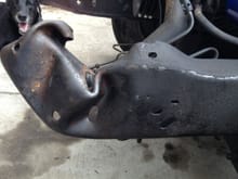 Left fram horn damage