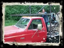 Picked up my truck after Zack (pictured here) welded on the heavy-duty metal supports for the camper.