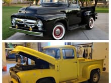 1956 Ford. Before and After