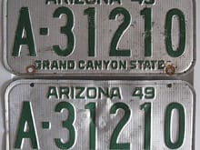 My AZ YOM plates A-31210