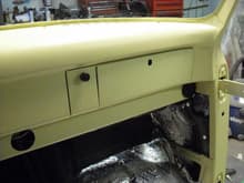 panel under dash for ac control and vents