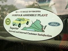 Miscellaneous - Ford Norfolk Assembly Plant sticker - New - All Years Ford All Models - Tyngsboro, MA 01879, United States