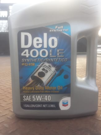 Delo 400LE full synthetic 5w40 oil available @ Walmart for around $19