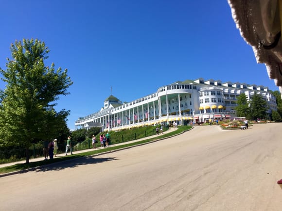 Mackinac Island - The Grand Hotel.. Unfortunately, we did not get to tour the hotel. They wanted $10 a head just to walk onto the veranda..