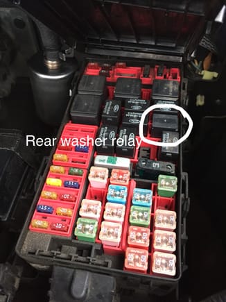 Replaced rear washer relay with an eBay used one.