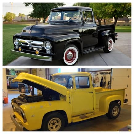 1956 Ford. Before and After