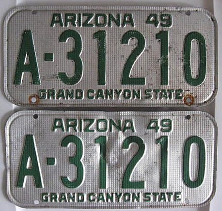 My AZ YOM plates A-31210