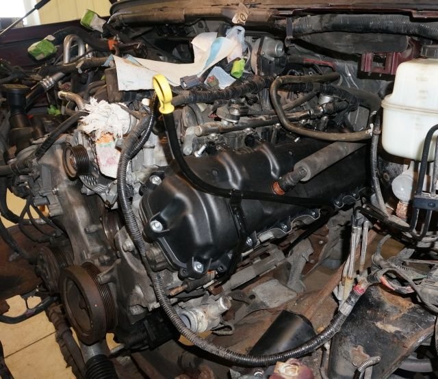 3 valve V10 rusted dipstick tube how to pull it out Ford Truck