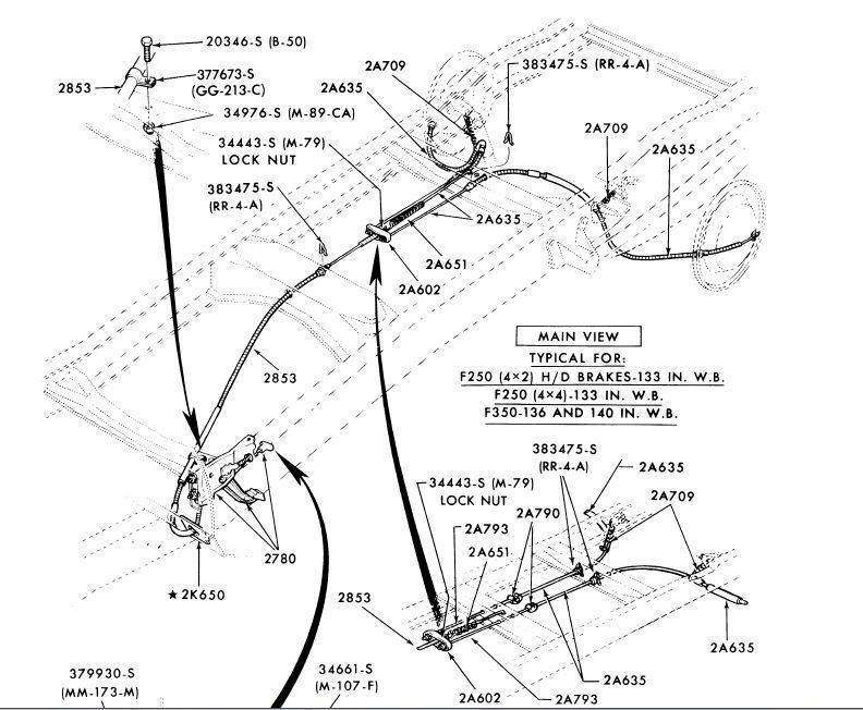 1975 F250 4x4 Emergency Brake Cables Ford Truck Enthusiasts Forums