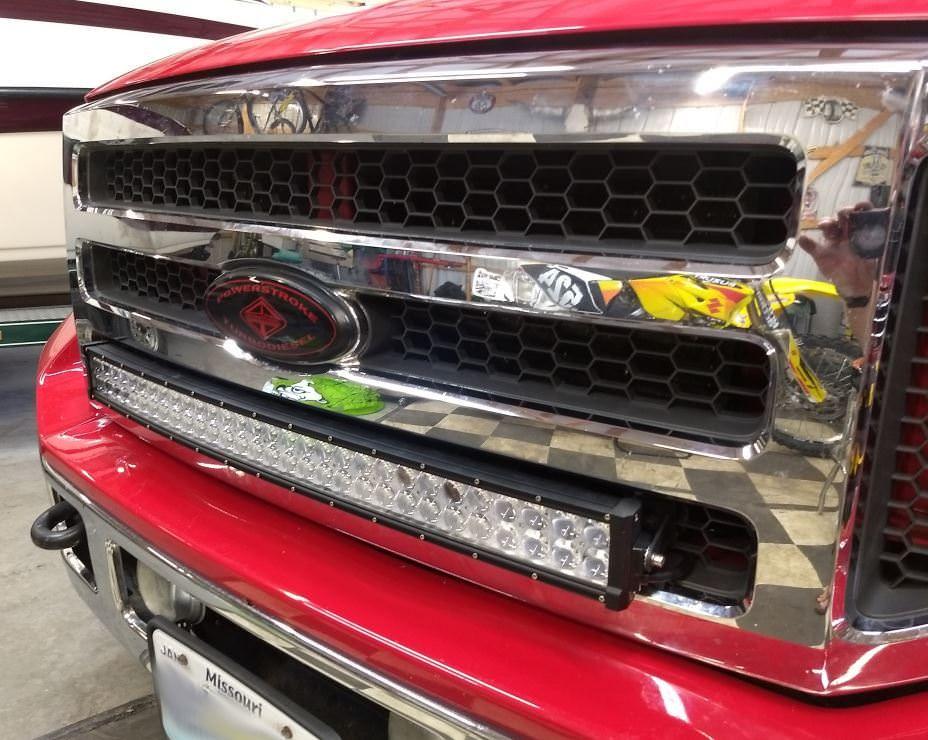 Anyone else have an LED Light Bar in their grill? Ford Truck