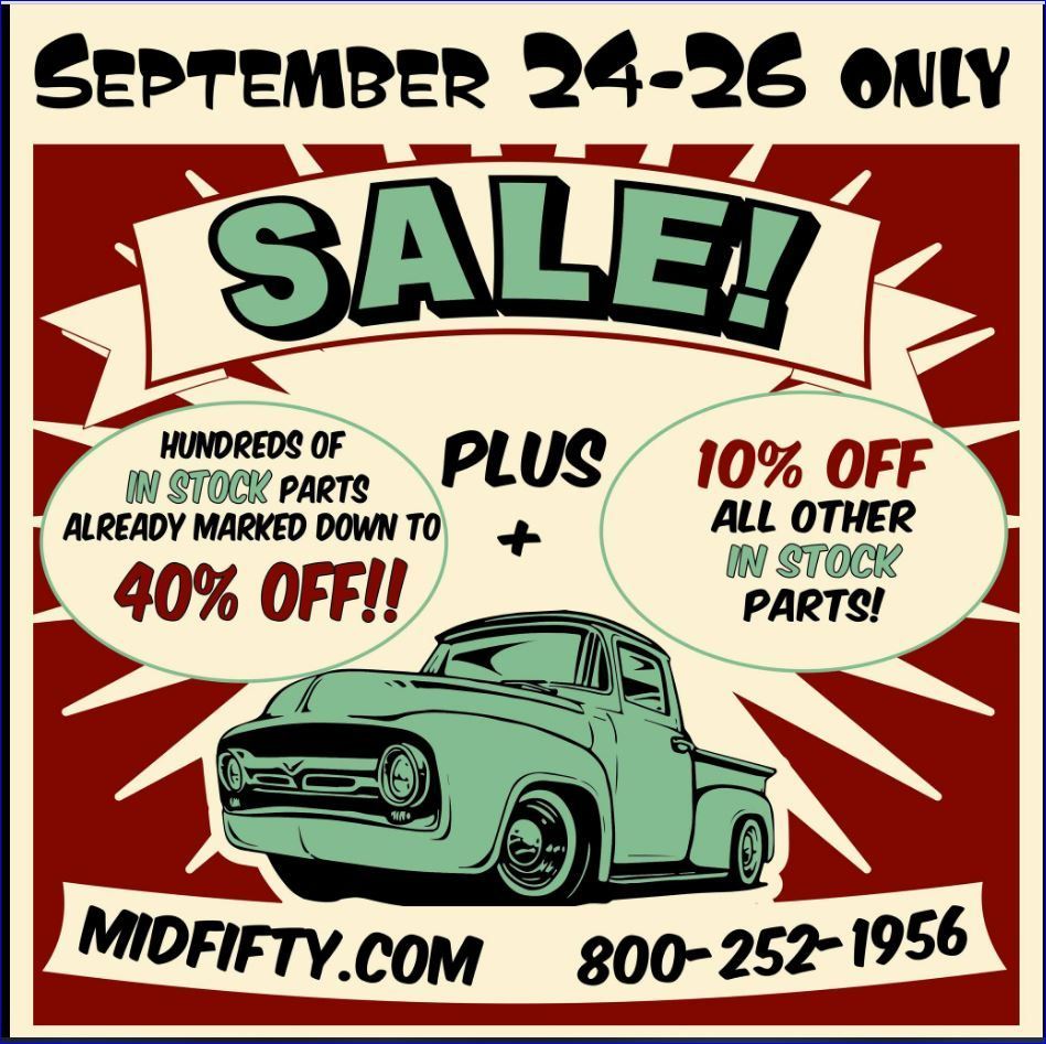 Mid Fifty Sale This Weekend Ford Truck Enthusiasts Forums