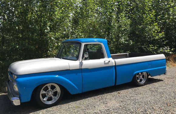 My wife’s other love, 66 F100 on a 98 crown Victoria interceptor chassis