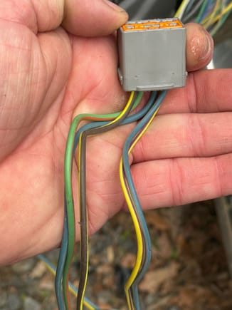 Main power window plug. Continuity check on the big wires going to main harnes was good. Check on smaller wires going to window motor were good.