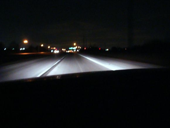 New headlights while driving with no street lights