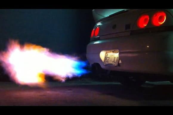 R33 GTR fire captured with iphone 4