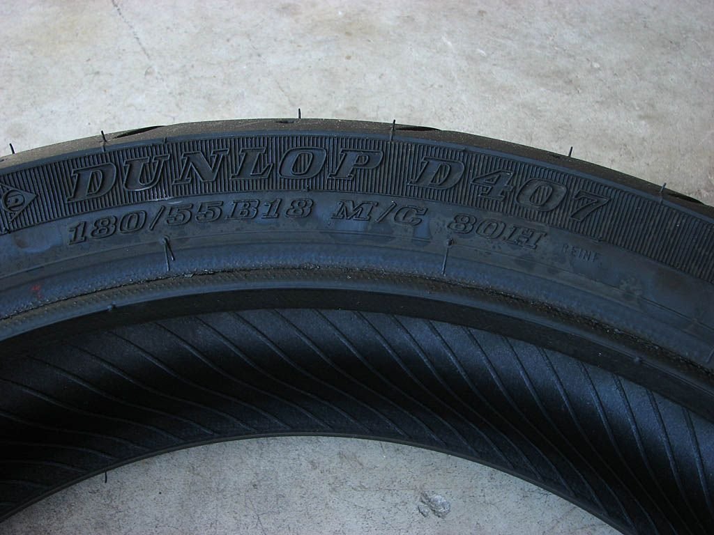FS Dunlop D408F (front) & D407 (rear) tires, only 1700 miles Harley