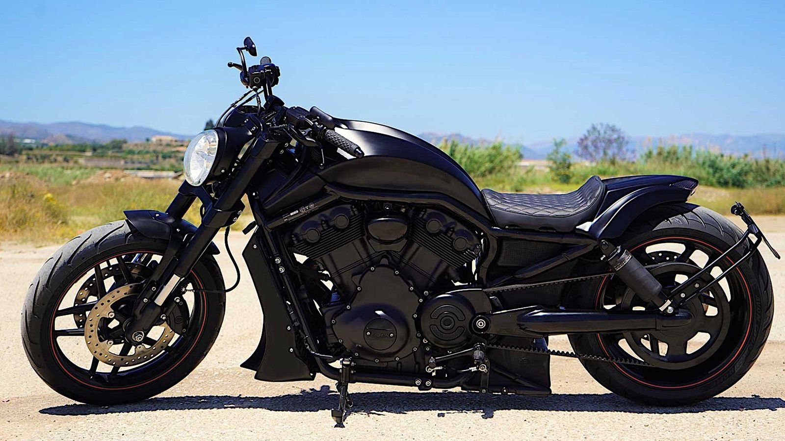 Black Widow Harley VRod is a Sublime Custom BuildBlack Widow Harley V