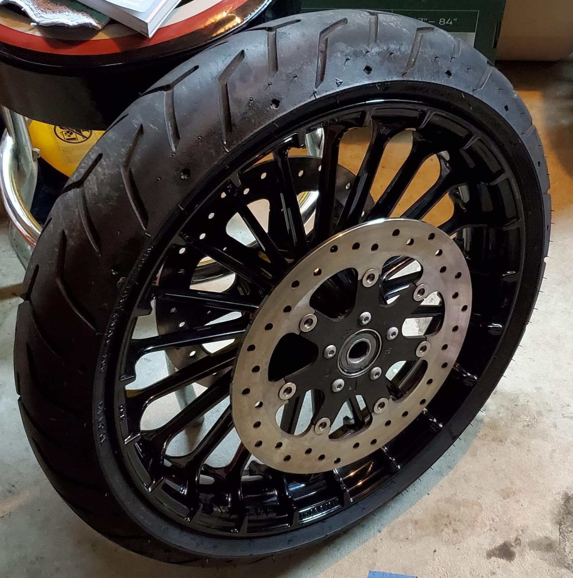 2013 street glide wheels off A 2018 road king special Harley Davidson