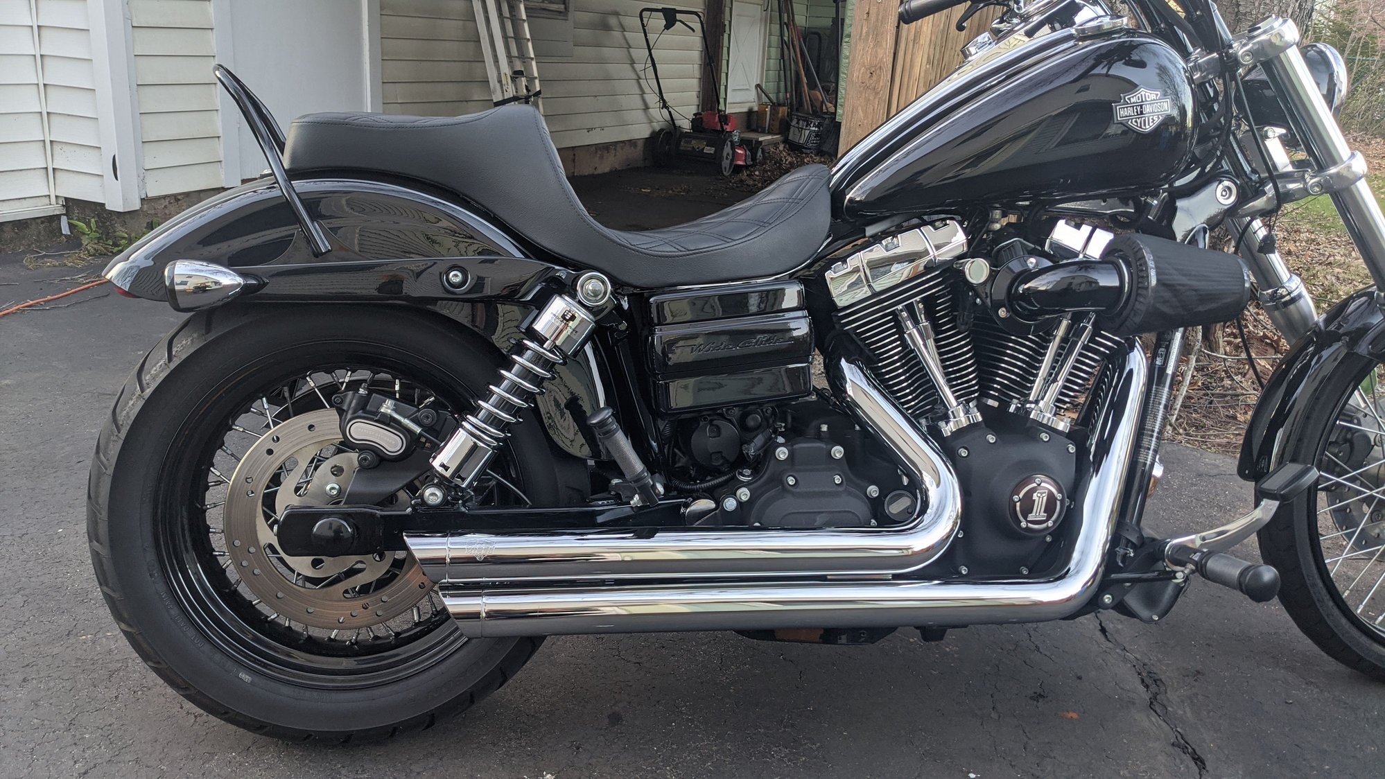 Wide Glide with Taller Shocks Harley Davidson Forums