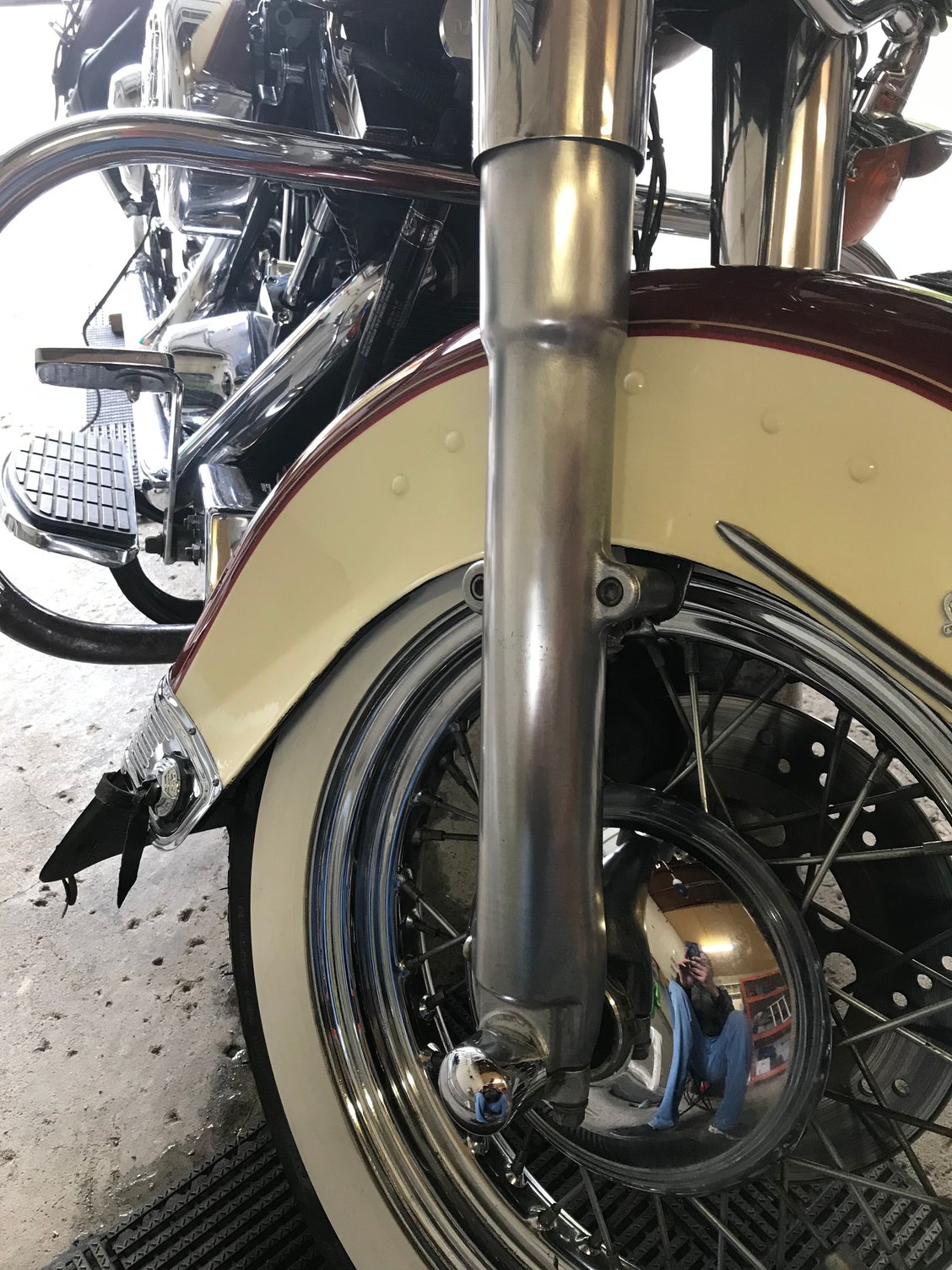 Lower forks clean up Harley Davidson Forums