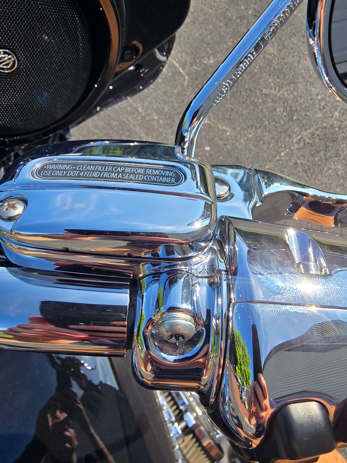 KST gap at master cylinder clamp.