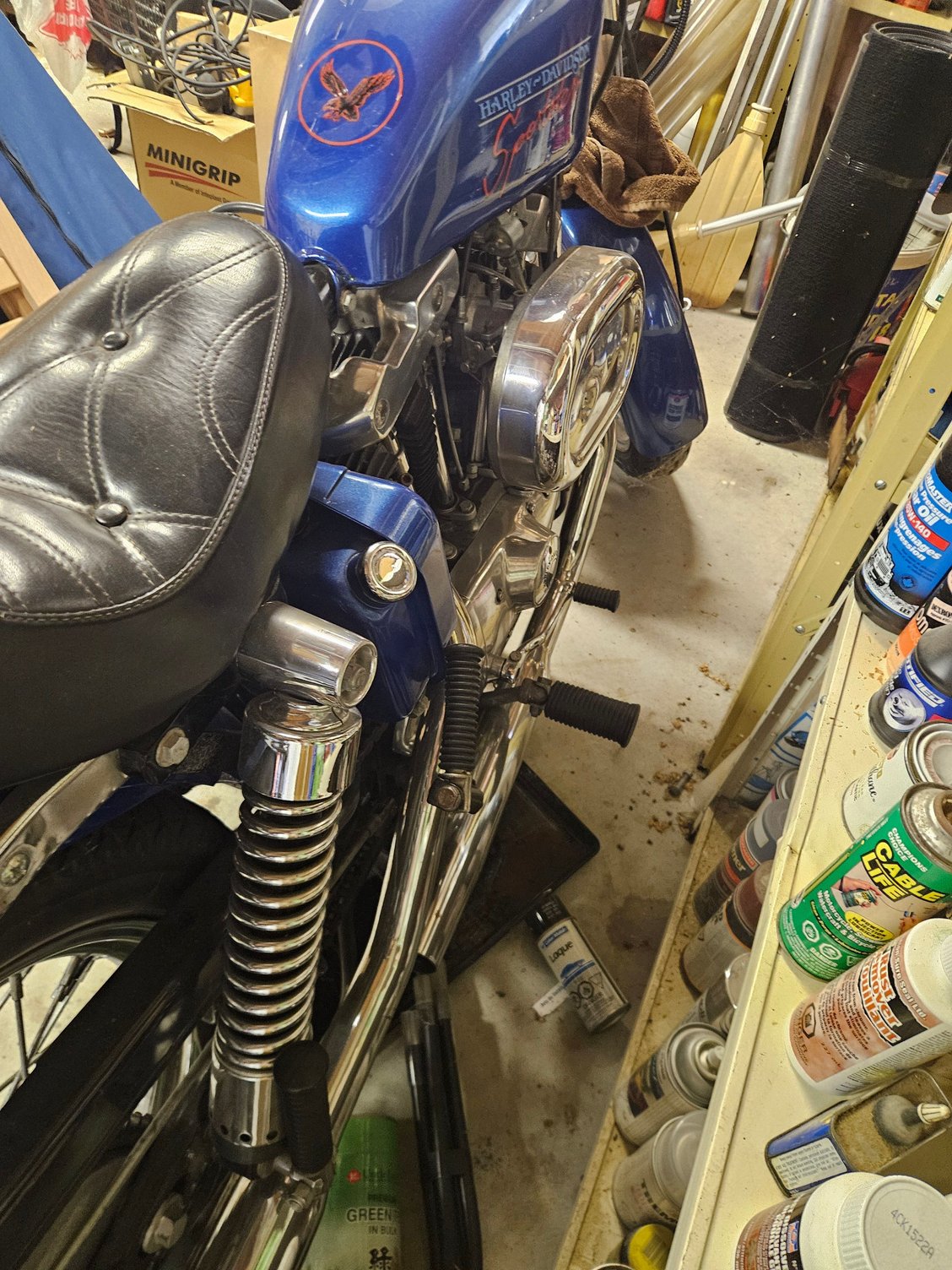 This is what mine came with and the tank looks different than yours as well. The chrome cap youbsee there has a dipstick atrached to it. Thanks 