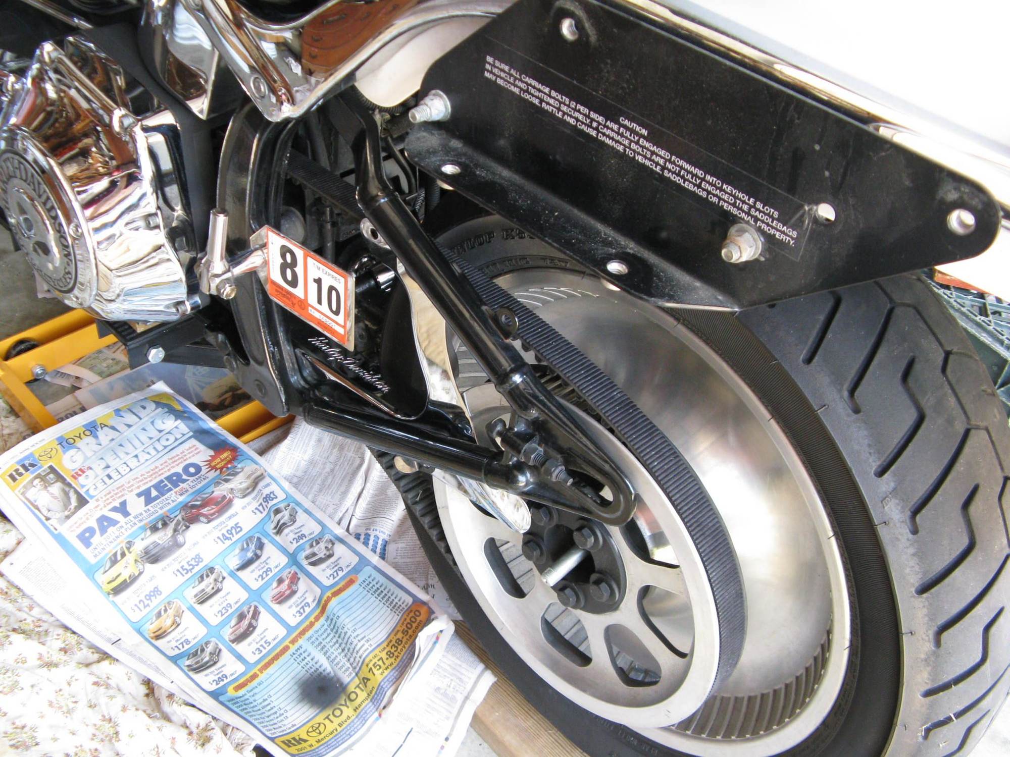 How to set rear wheel alignment Harley Davidson Forums