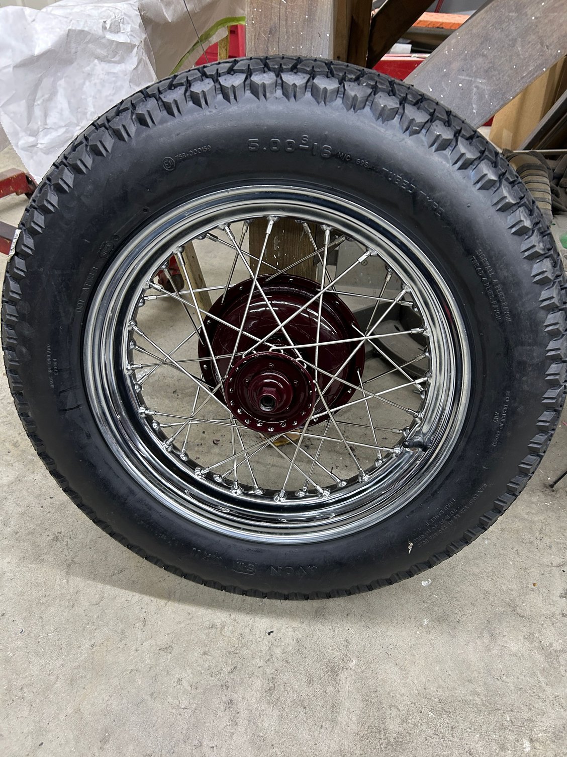 rims and wheels done with rear hub painted and new spokes 