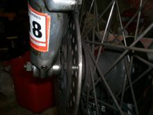 Left front wheel.