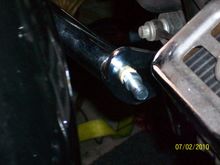 Throttle side engine guard oil fitting same as on engine and transmission 7/18 inside DIA