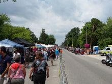 Vendor tents line the Main Street.