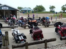 Motorcycle parking area at GT’s.