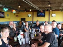 “The Wanderers” riding club enjoying a bite to eat and a beverage at GT’s. Excellent perch dinner served here!