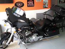 Harley all loaded and ready to rock in the morning!