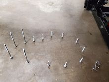 Primary cover bolt pattern layout, but in hindsight not needed since there are only 2 sizes used, long and short, hard to mix up what goes where. 