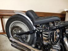 Will cut the fender shorter and go with small battery and relocate wires so seat sits flat on frame
