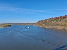 Looking up river, from the bridge.