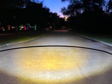 Headlights with yellow running 