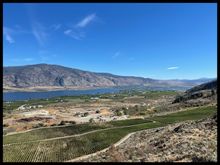 … on the west side of Osoyoos looking back… This is where I peeled off three layers… That lasted about an hour… And then I put the electric vest back on and kept it on all the way home… Cycling it of & on in the mountains as necessary…