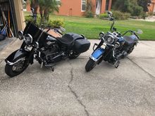 Here is the wife’s 114 Black heritage all decked out and my Anniversary stripped down. I went with the mustache bar on both.
