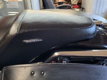 Side shot showing the white script clean and shinny