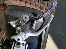 Replacing Clutch lever with adjustable, by hogleverage.