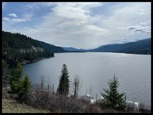 This is on Highway 3 at Christina lake on the north end… A real nice pull over and a great place to take a break… I usually stop here on the way to The Beach…