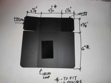 Using a sharp utility knife I cut one side of binder as shown.  The piece of velco in the middle mates with a piece I put on the back side of my phone.  Just wanted to make sure the phone did not slip out of the slippery poly.