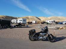 DEATH VALLEY, California. Very scenic! Very FUN!  ;^)
2007 XL1200L My Odometer is at just over 80,000 miles.