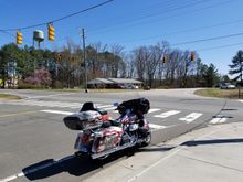 They blend in well don't they.  Hopefully you can see him.  Yep I stopped right there in the ole intersection.  Now if accepted next challenge your bike in the country near an ole barn,hayloft, tobacco shed.  Anything looking old......HAVE FUN